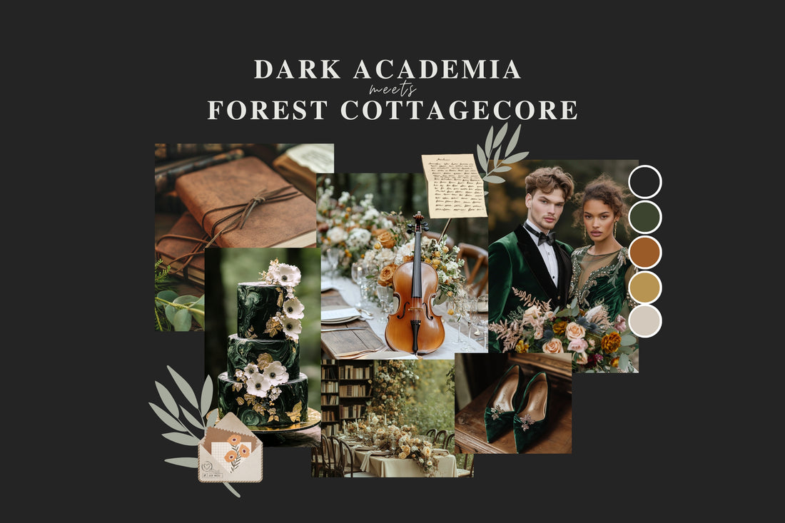 A Timeless Union: Dark Academia Meets Forest Cottagecore in Your Dream Wedding