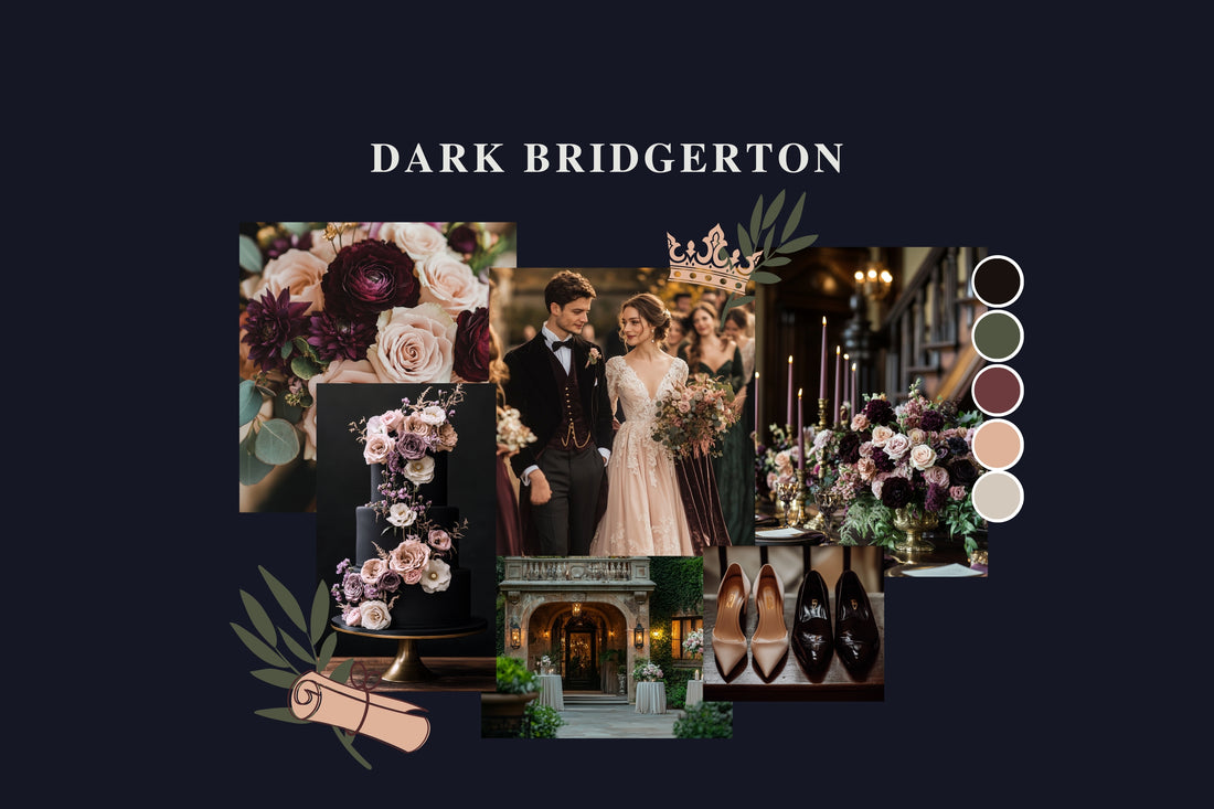 A Dark Bridgerton-Inspired Wedding: Capturing Elegance and Mystery