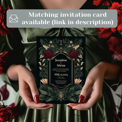 Gothic Botanical Elegance RSVP Card