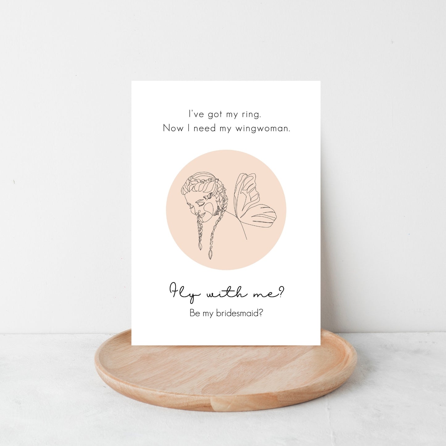 Bridesmaid Proposal - Be my Wingwoman, Butterfly, Minimalist Design