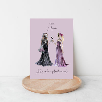 Gothic Bridesmaid Proposal - Will you be my bridesmaid / maid of honor?