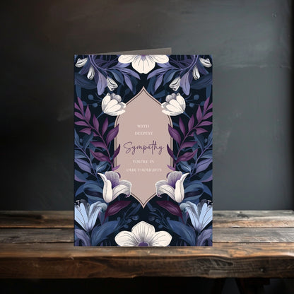 Elegant Dark Purple Sympathy Card