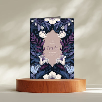 Elegant Dark Purple Sympathy Card