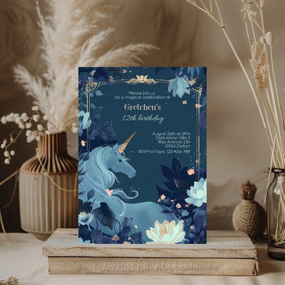 Magical Unicorn Birthday Invitation - Enchanting Fantasy Design