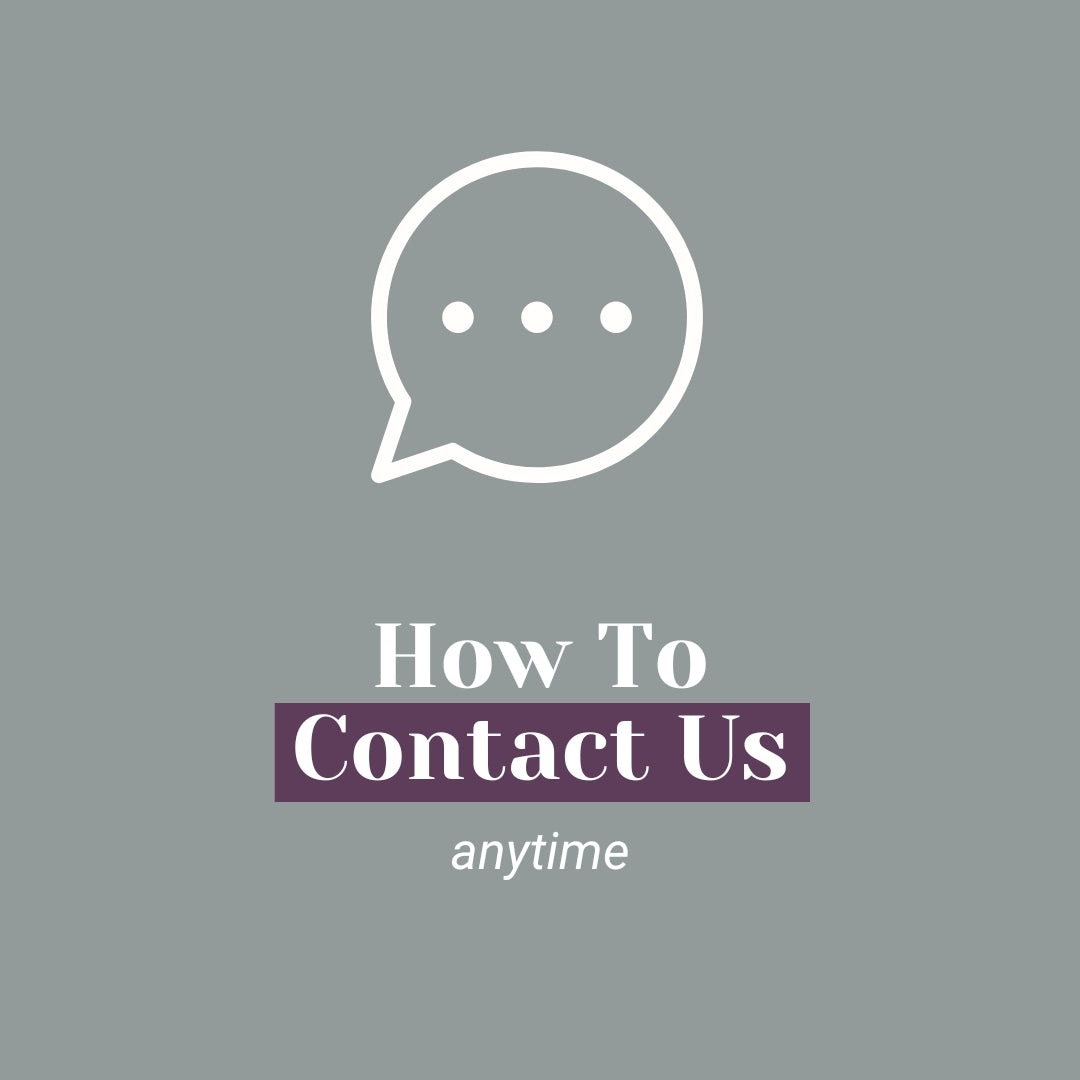 A tutorial graphic titled "How to Contact Us" shows a speech bubble icon and offers instructions on how to get in touch for assistance or inquiries.