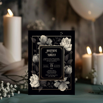 Romantic Floral Elegance Wedding Invitation